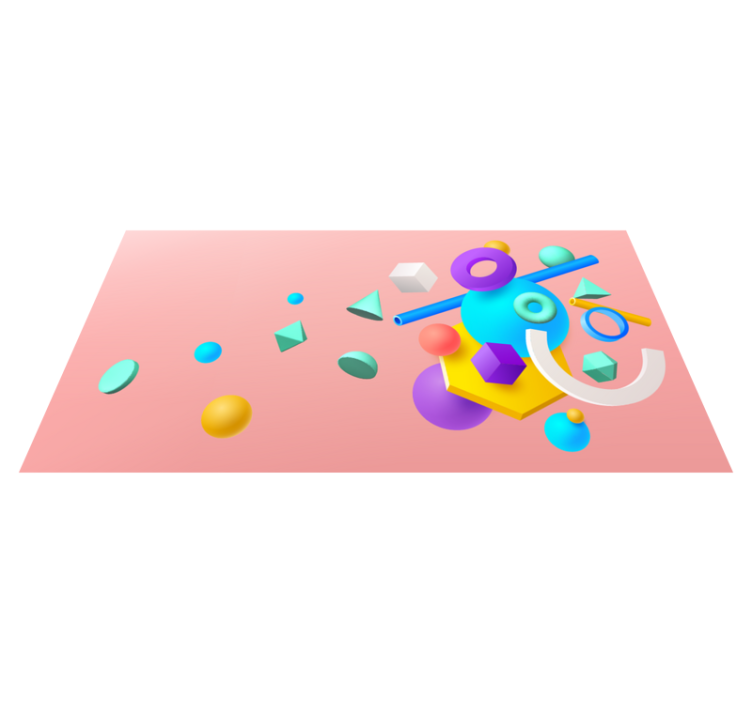 乙烯基地毯几何 几何形状数组 - TenStickers