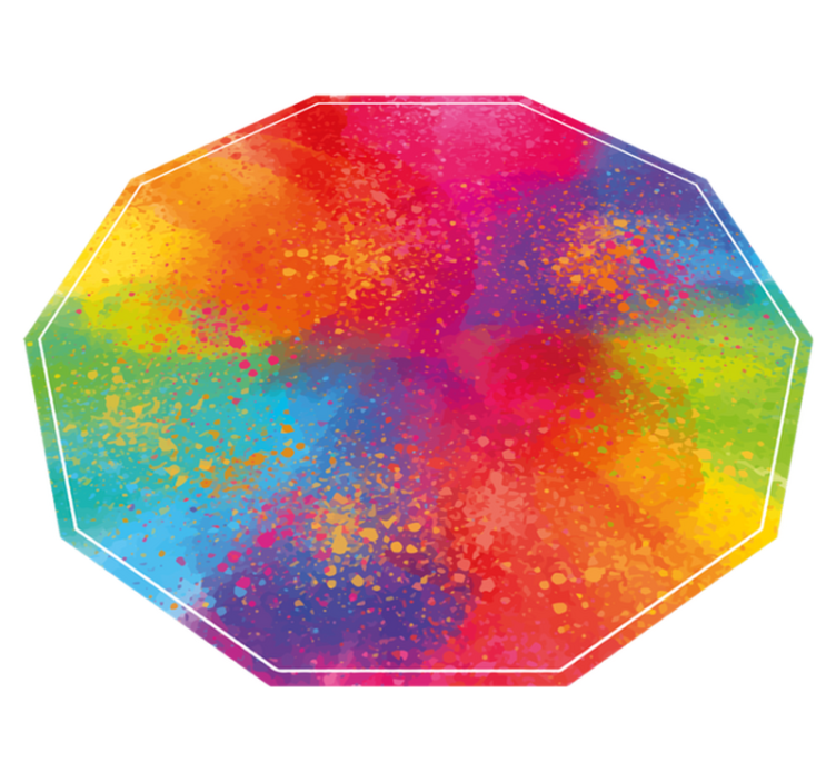 大理石乙烯基地毯色彩斑斓的六边形 - TenStickers