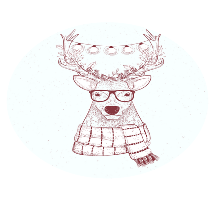 乙烯基地毯圣诞 节日驯鹿插图 - TenStickers