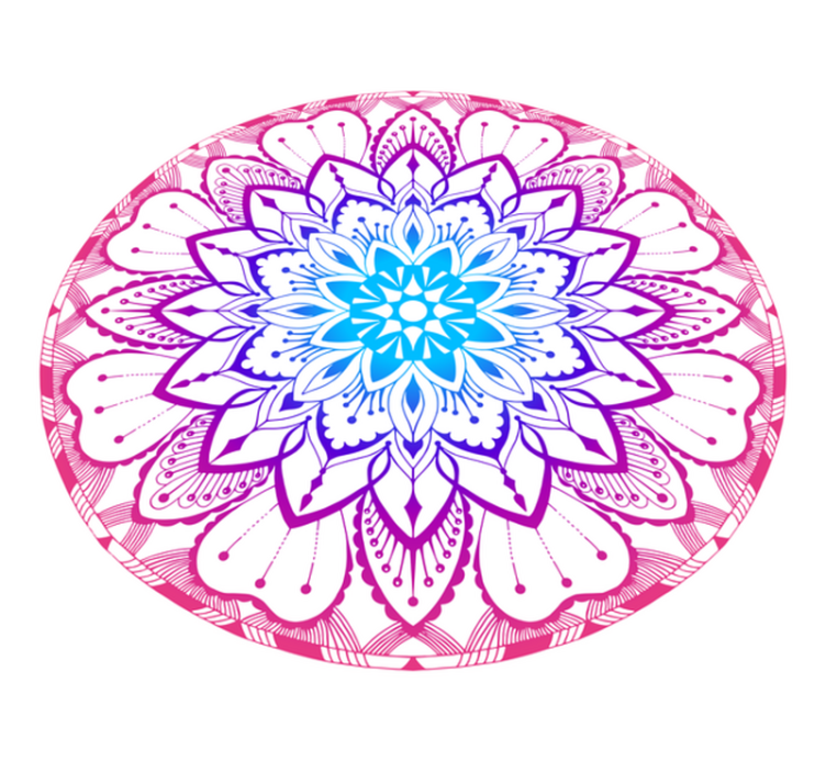 乙烯基地毯 曼陀罗图案圆盘 - TenStickers