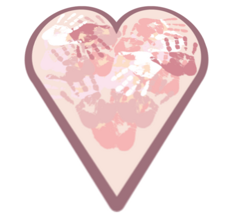 乙烯基地毯名称 个性化的心 - TenStickers