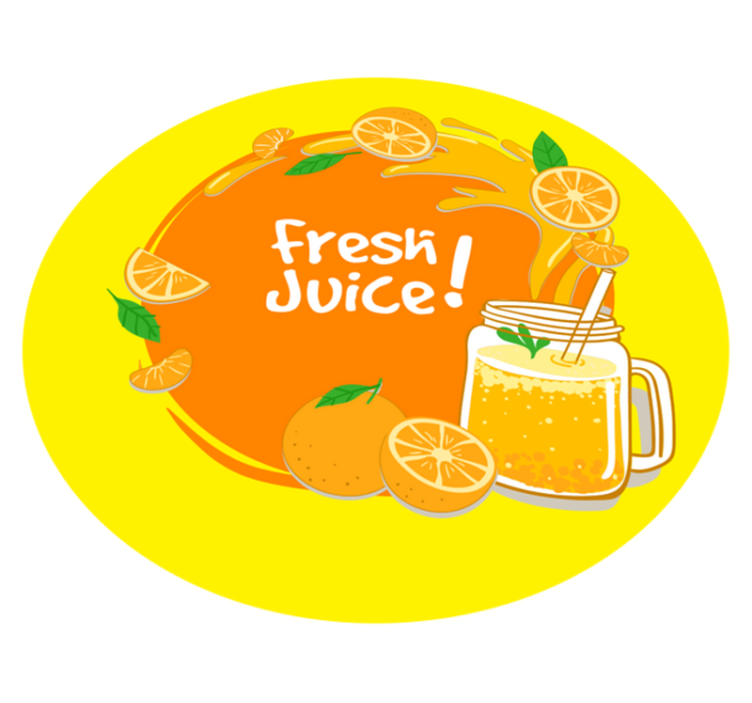 乙烯基地毯与短语 新鲜果汁飞溅 - TenStickers