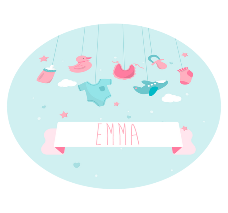 乙烯基地毯托儿所 个性化育儿室 - TenStickers