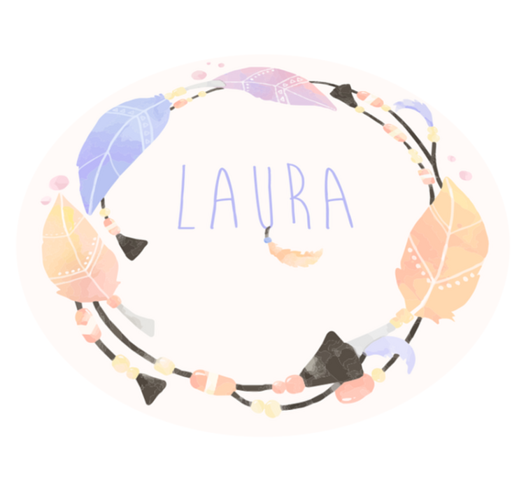 乙烯基地毯名称 个性化羽毛圈 - TenStickers