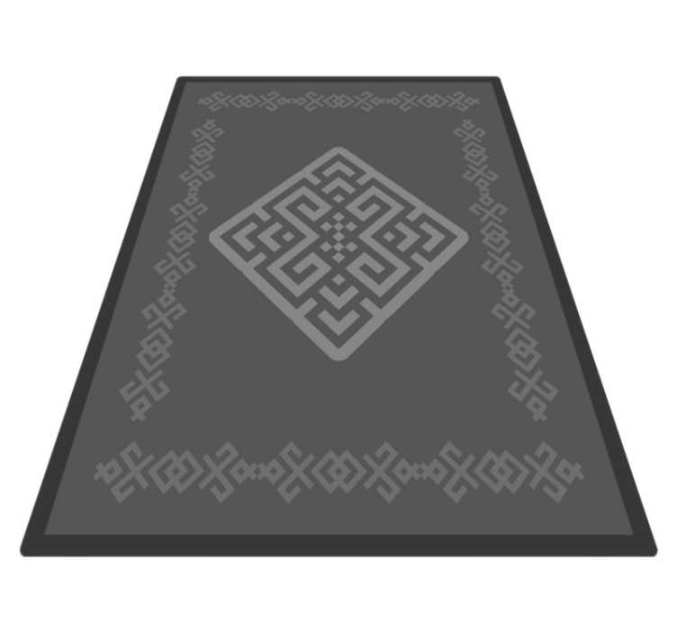 乙烯基地毯灰色复杂几何图案 - TenStickers