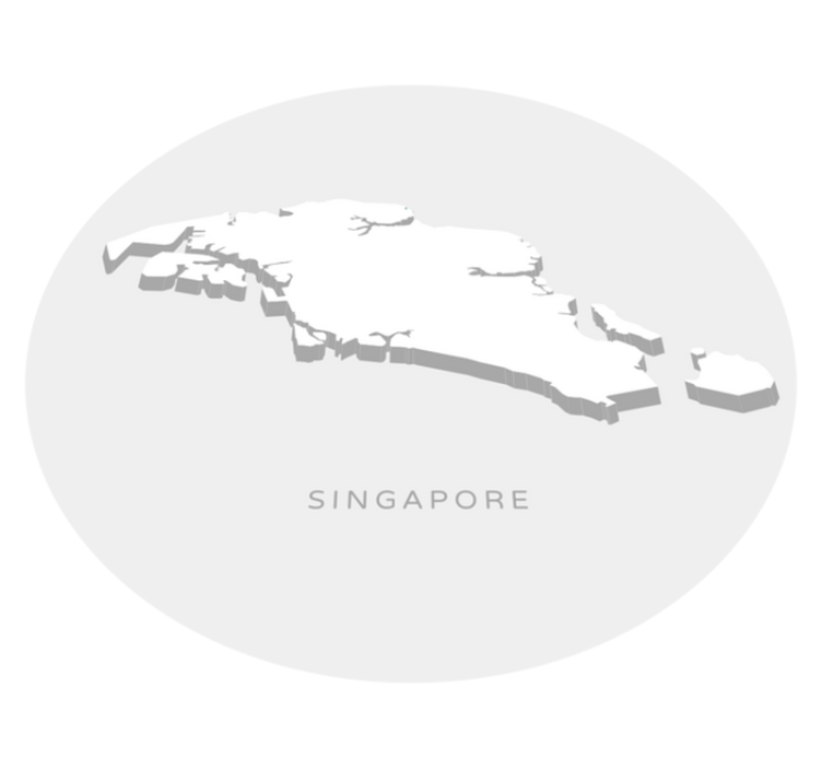 新加坡城市地图乙烯地毯 - TenStickers