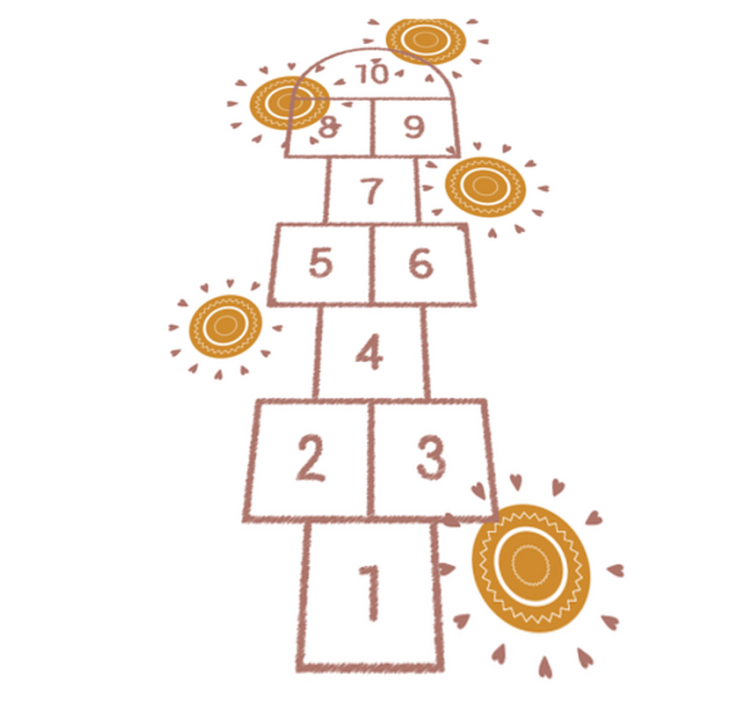 乙烯基地毯游戏 跳房子游乐场 - TenStickers