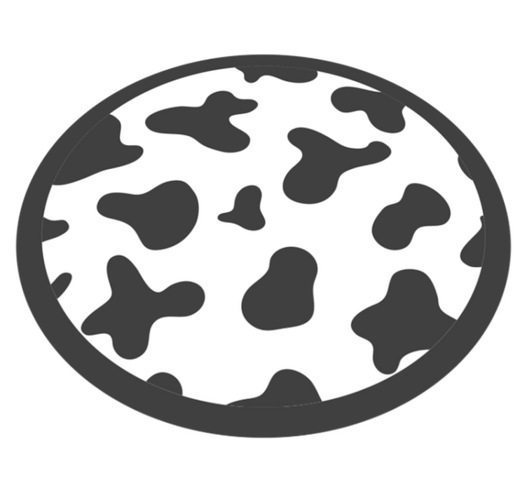 乙烯基地毯动物印花 牛皮圆形图案 - TenStickers