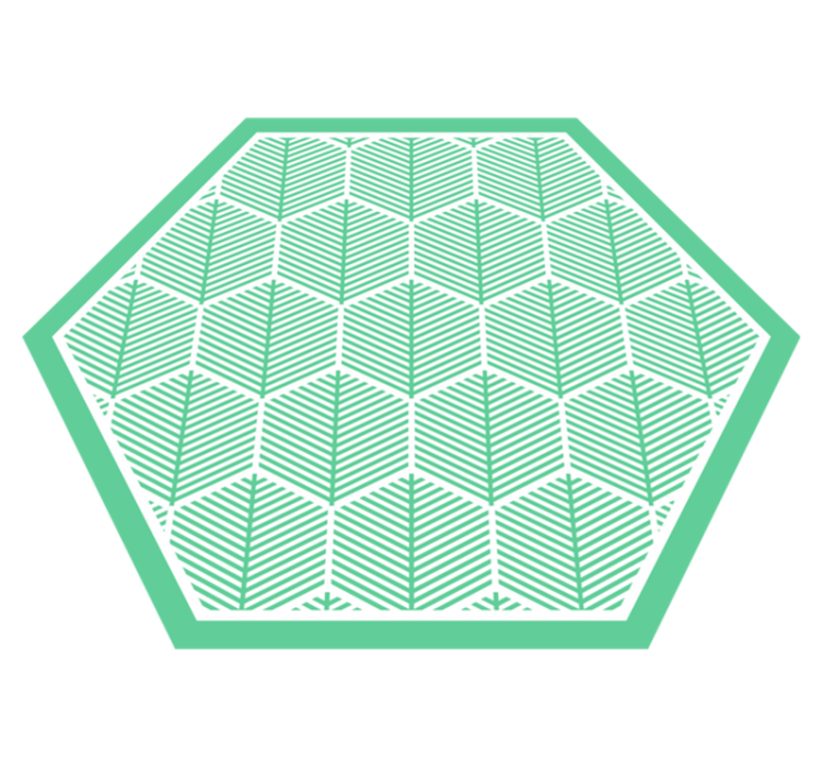 乙烯基花草地毯 植物几何学 - TenStickers