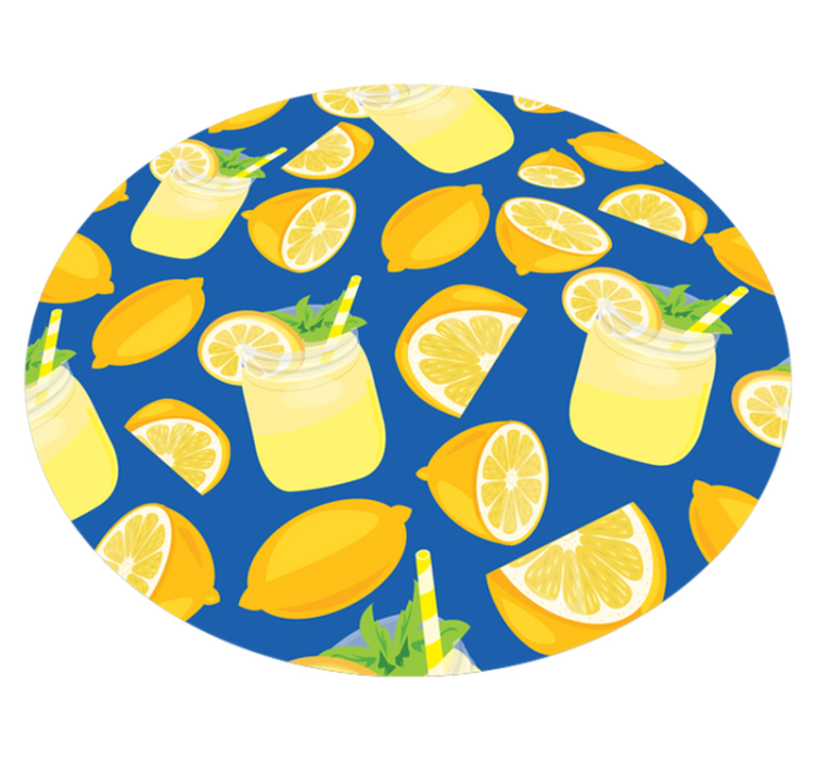 乙烯基厨房地毯清新柠檬饮品 - TenStickers