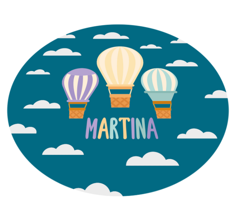 乙烯基地毯与名字气球相结合 - TenStickers