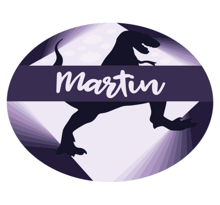 乙烯基地毯与名字的迅猛龙 - TenStickers