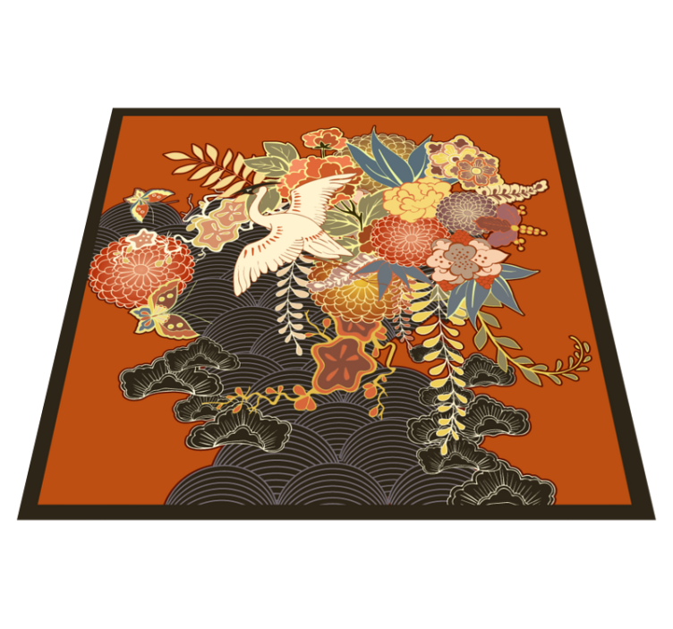 乙烯基花草地毯精致植物元素 - TenStickers