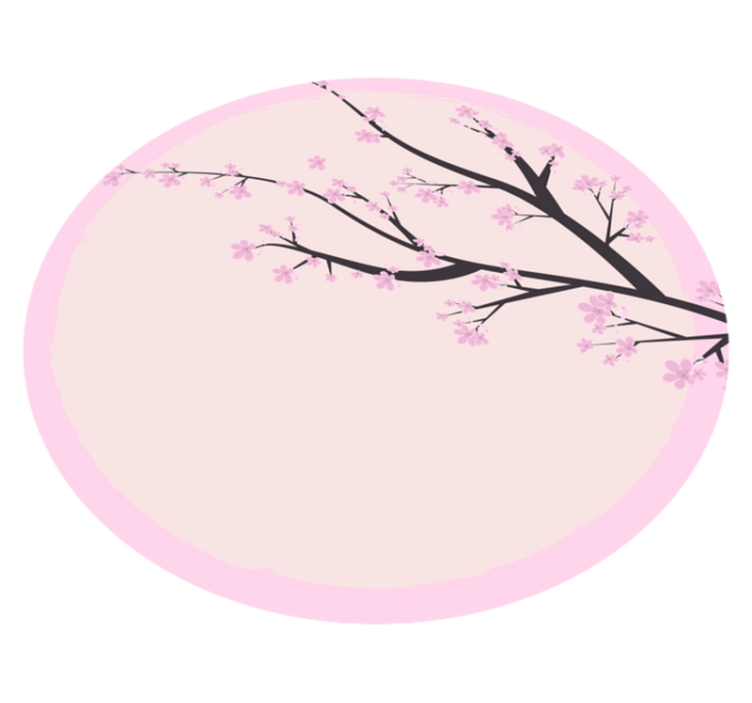 乙烯基花草地毯樱花枝 - TenStickers