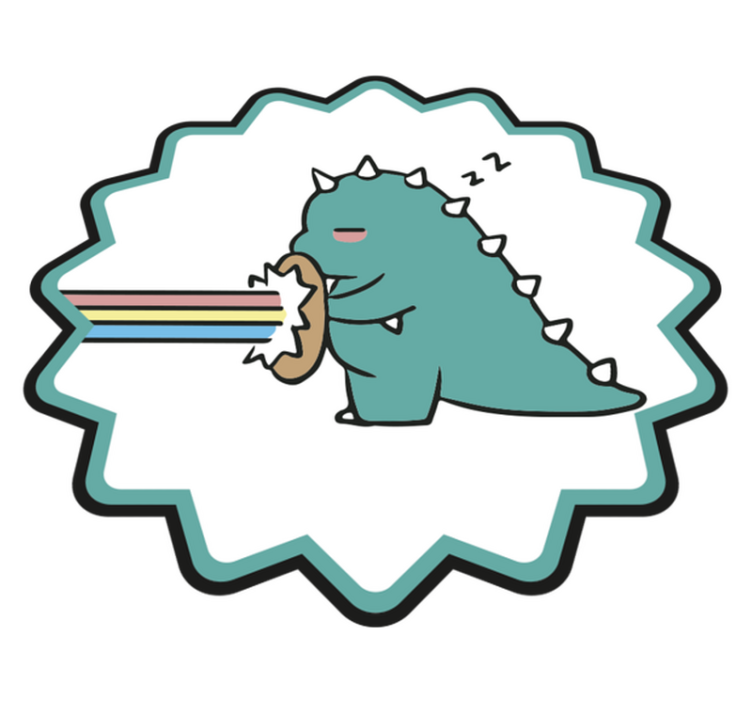 乙烯基地毯恐龙彩虹呼吸 - TenStickers
