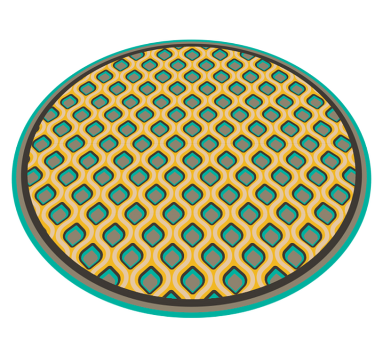 乙烯基厨房地毯现代中世纪图案 - TenStickers