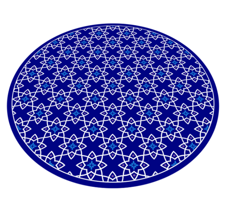 乙烯基地毯镶嵌天蓝色花卉设计 - TenStickers