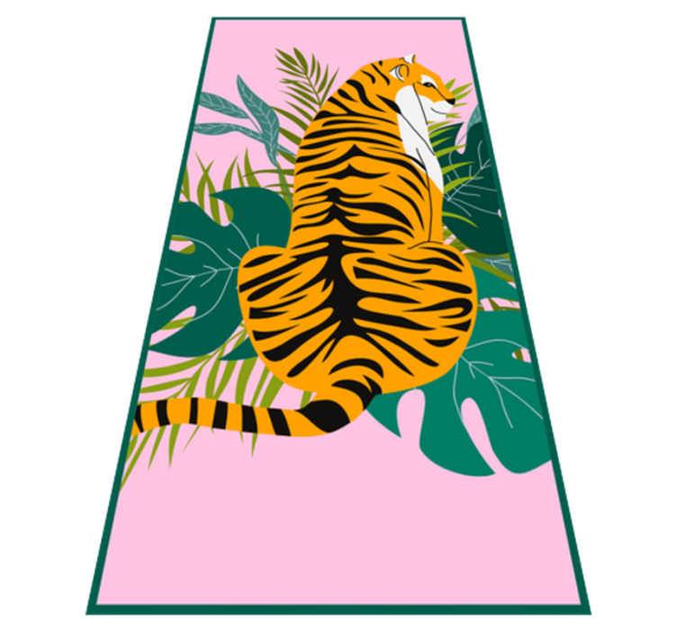 乙烯基地毯动物热带虎场景 - TenStickers