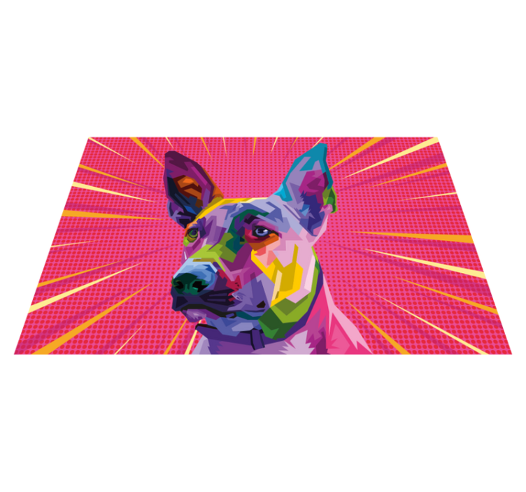 乙烯基地毯动物生动的犬类艺术作品 - TenStickers
