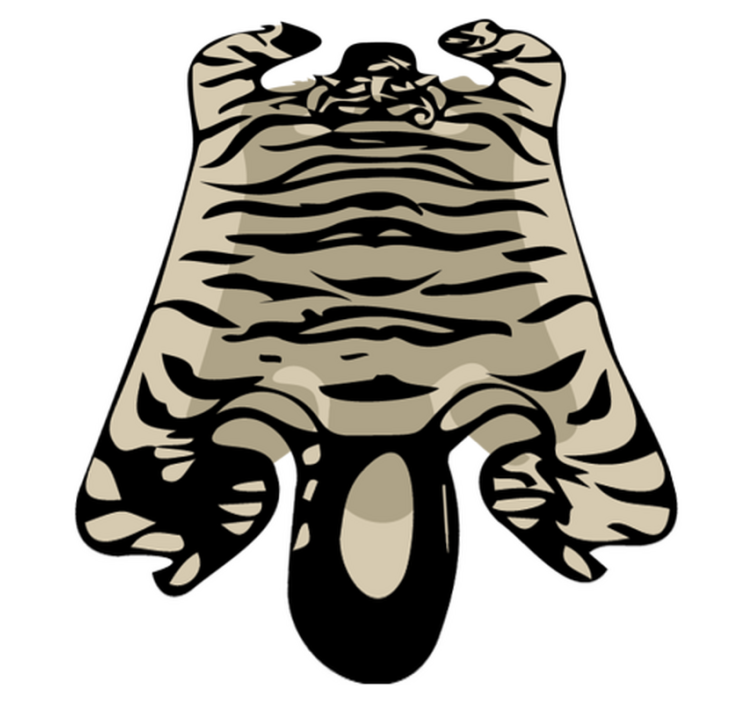 乙烯基地毯动物印花时尚虎纹 - TenStickers
