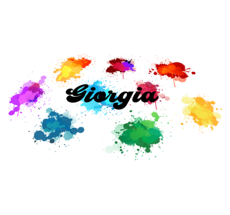 乙烯基地毯设计圆润且带有飞溅效果 - TenStickers