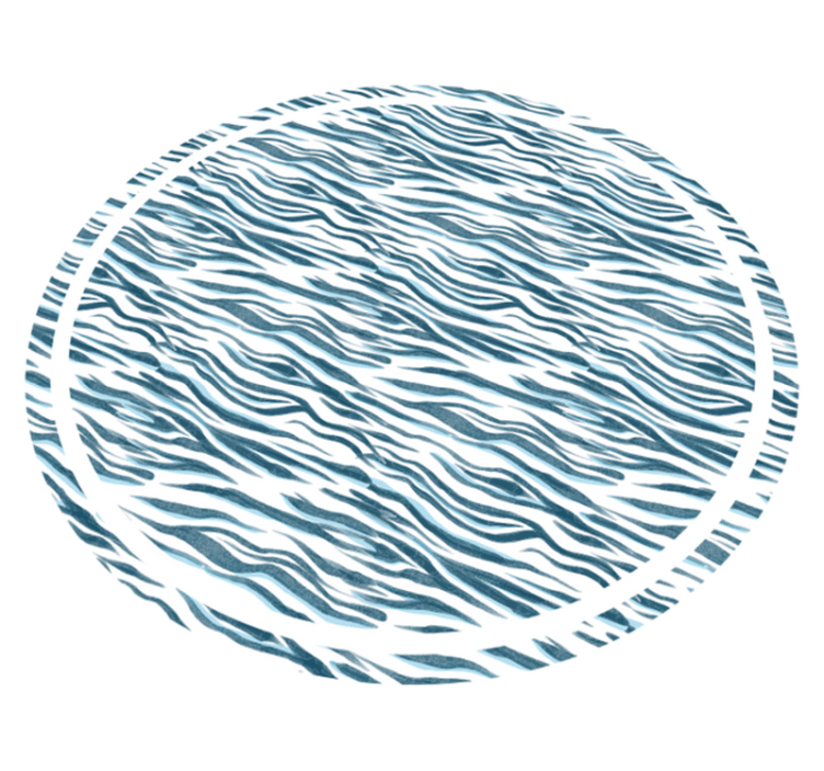 乙烯基地毯动物印花时尚斑马波浪 - TenStickers