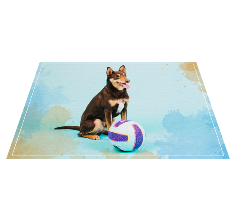 乙烯基地毯动物活泼犬伴侣 - TenStickers