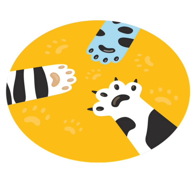 乙烯基地毯动物猫爪印 - TenStickers