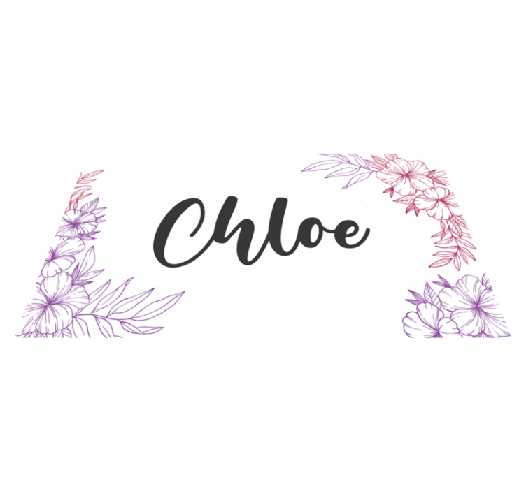 乙烯基地毯定制花卉名字 - TenStickers