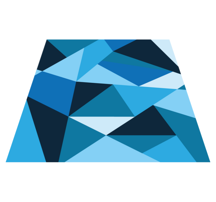 乙烯基地毯几何三角蓝色图案 - TenStickers