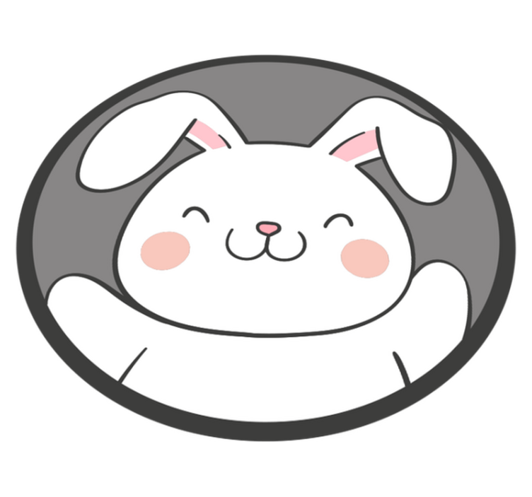 北欧灰兔子婴儿游戏垫 - TenStickers