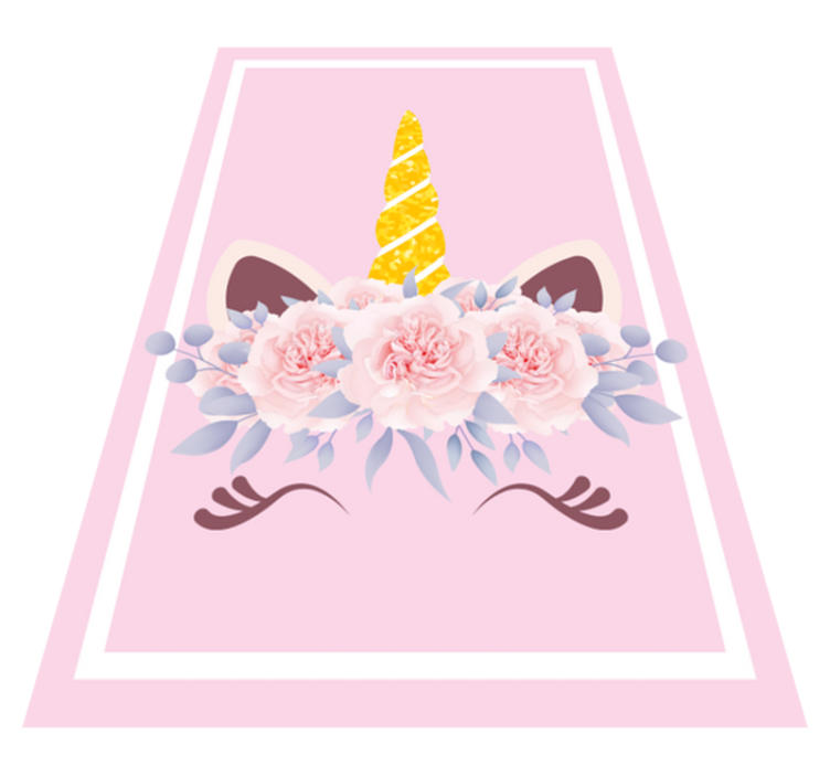 独角兽与玫瑰婴儿游戏垫 - TenStickers