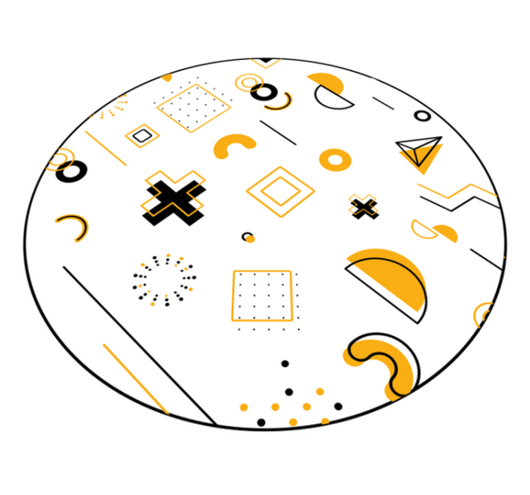 乙烯基地毯几何现代数学形状 - TenStickers