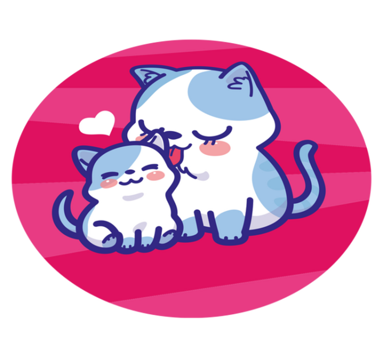 乙烯基地毯 可爱的猫咪伙伴 - TenStickers