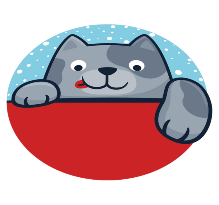 乙烯基地毯动物迷人的猫咪插图 - TenStickers