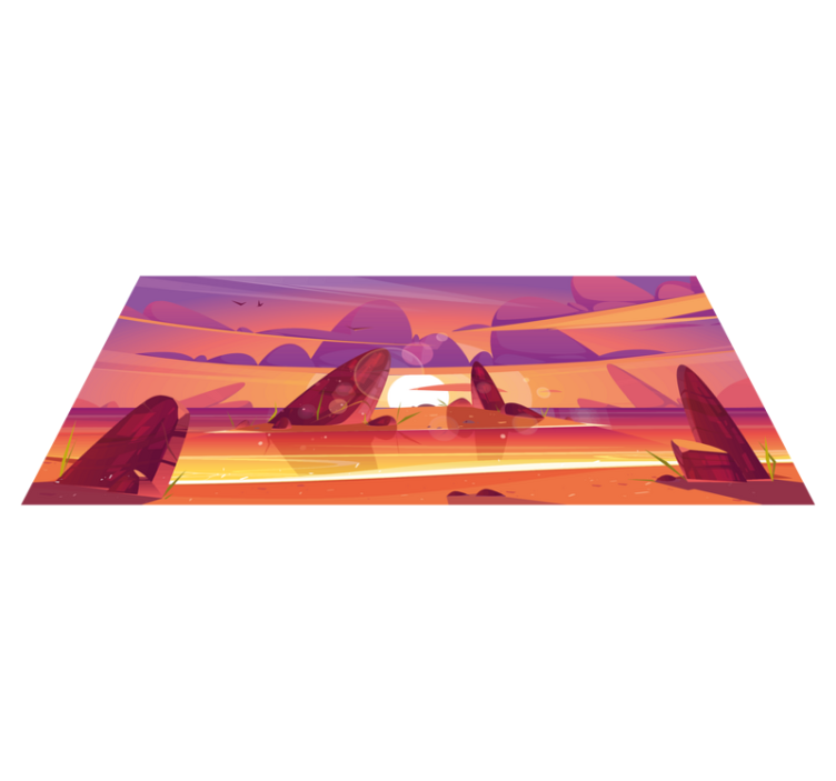乙烯基地毯特性尽享夕阳沙漠美景 - TenStickers
