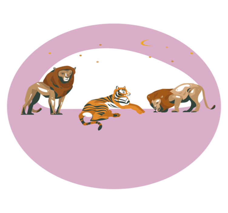 乙烯基地毯动物野生动物探险 - TenStickers
