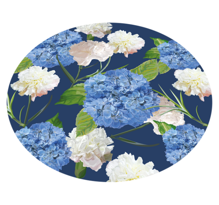 乙烯基花草地毯绣球花图案 - TenStickers
