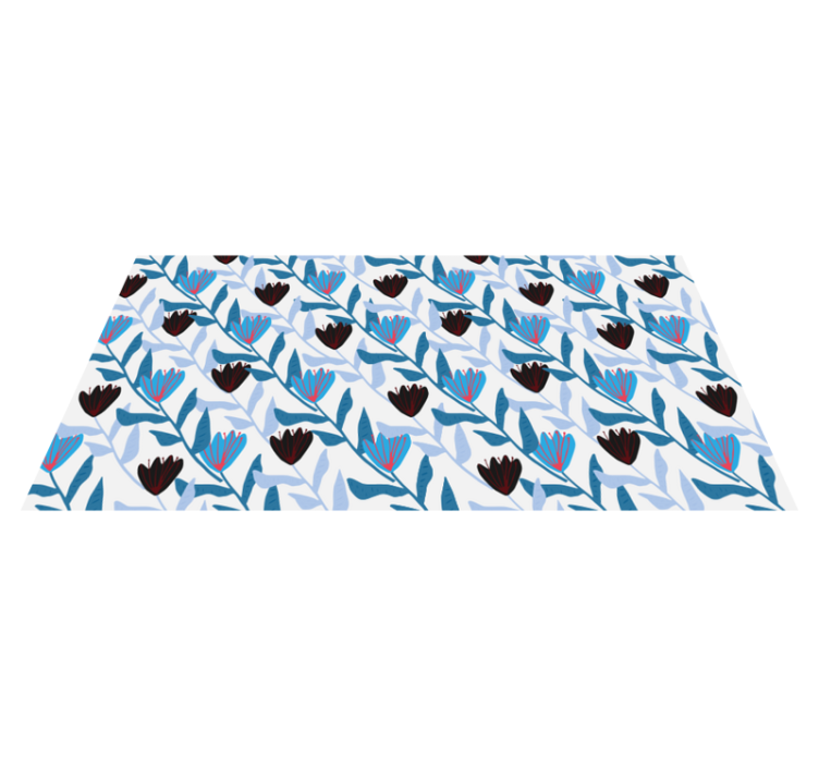 乙烯基花草地毯植物叶子排列 - TenStickers