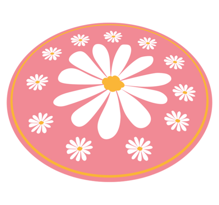 乙烯基花草地毯粉色花卉布置 - TenStickers