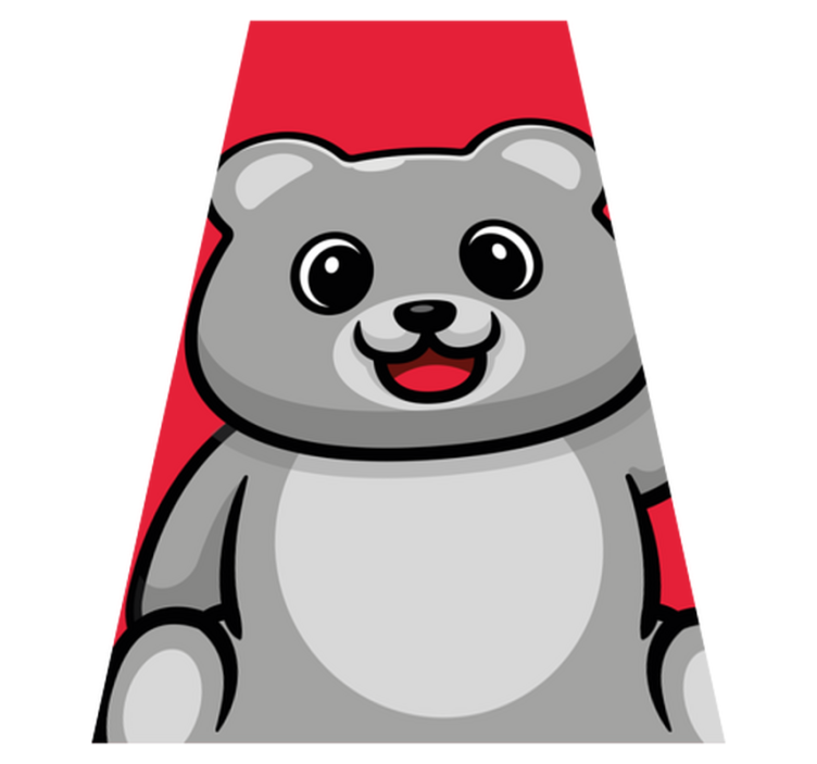 乙烯基地毯 儿童 快乐熊脸 - TenStickers