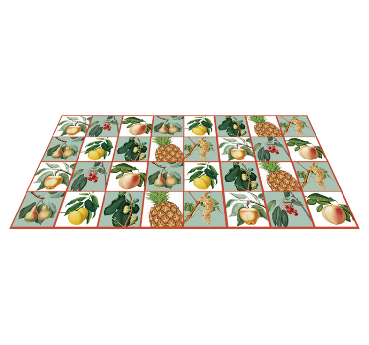 乙烯基厨房地毯水果瓷砖图案 - TenStickers