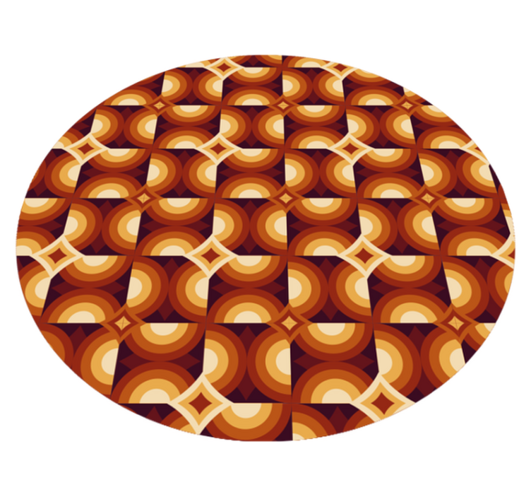 乙烯基地毯几何生动圆形图案 - TenStickers