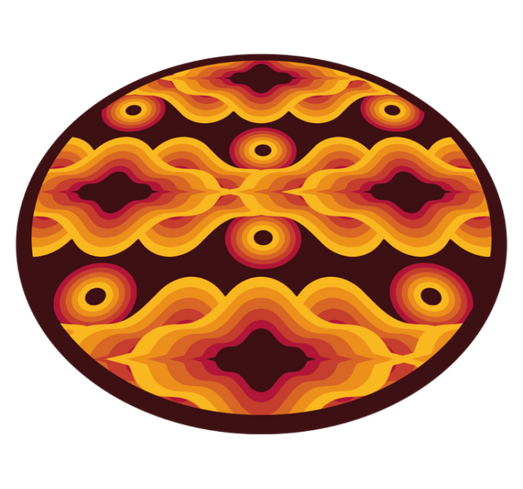 乙烯基地毯镶嵌复古螺旋图案 - TenStickers