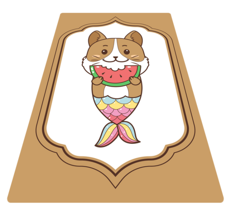 乙烯基地毯动物可爱美人鱼角色 - TenStickers