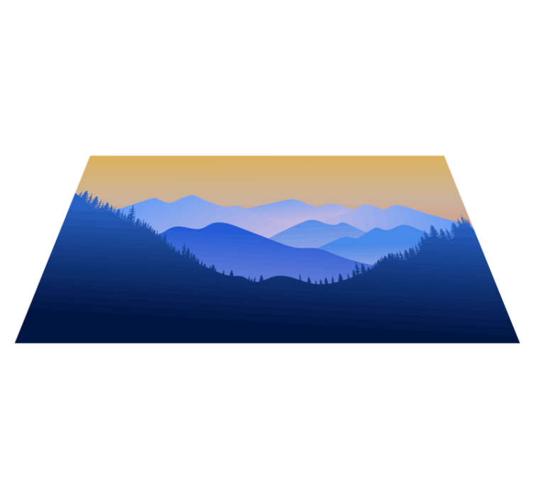 乙烯基地毯特性适应山峦地平线 - TenStickers