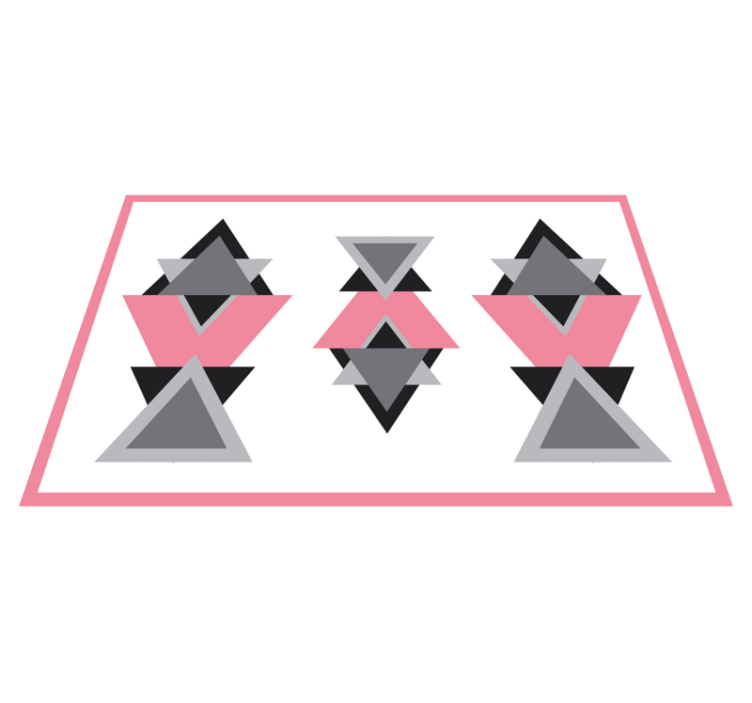 乙烯基地毯几何三角形图案融合 - TenStickers