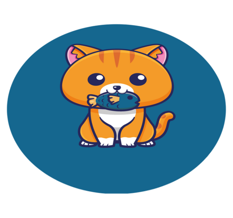 乙烯基地毯动物卡通猫咪圈 - TenStickers