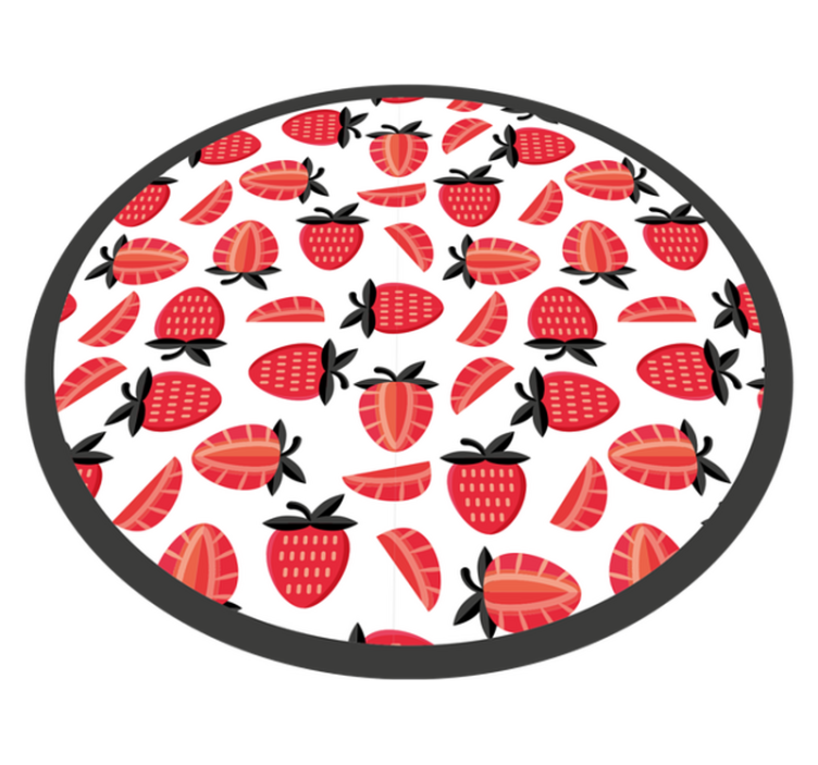 乙烯基厨房地毯草莓插图 - TenStickers
