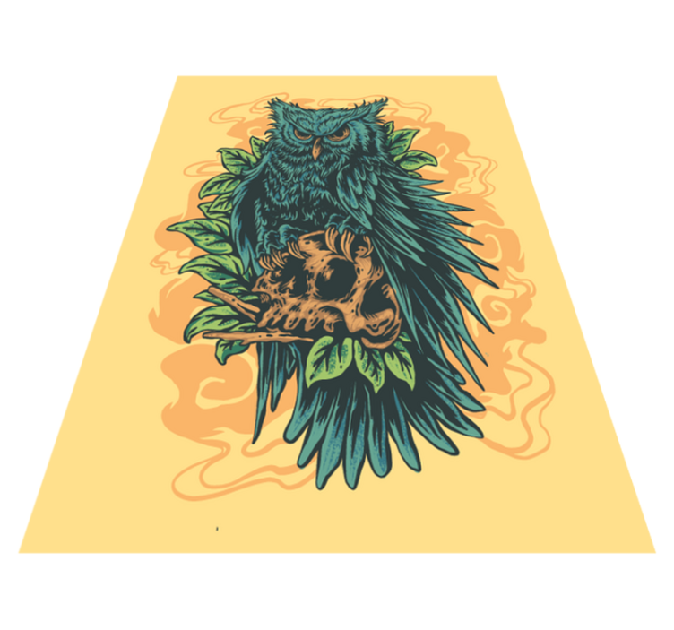 乙烯基地毯动物印花神秘猫头鹰艺术 - TenStickers